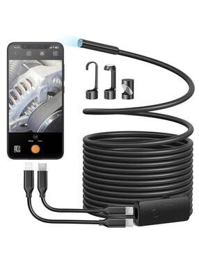 Endoscope Camera with Light, 1920P HD Borescope, 16.5ft Cable